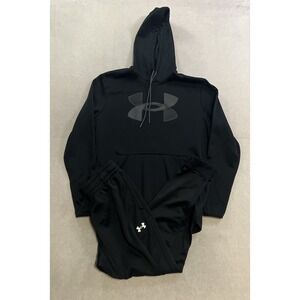 Under Armour Coldgear Sweatpants Hoodie Set Men's Size Medium Black Loose